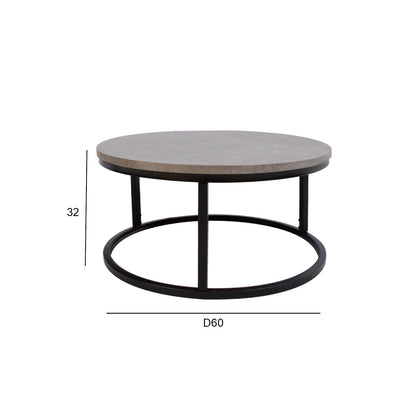 Coffee table BRITE D60xH32cm, gray