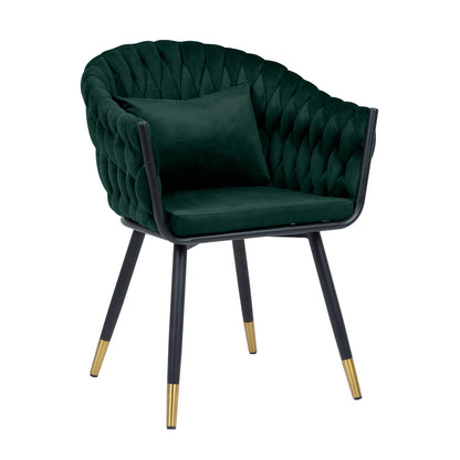 Chair FLORA, dark green velvet 