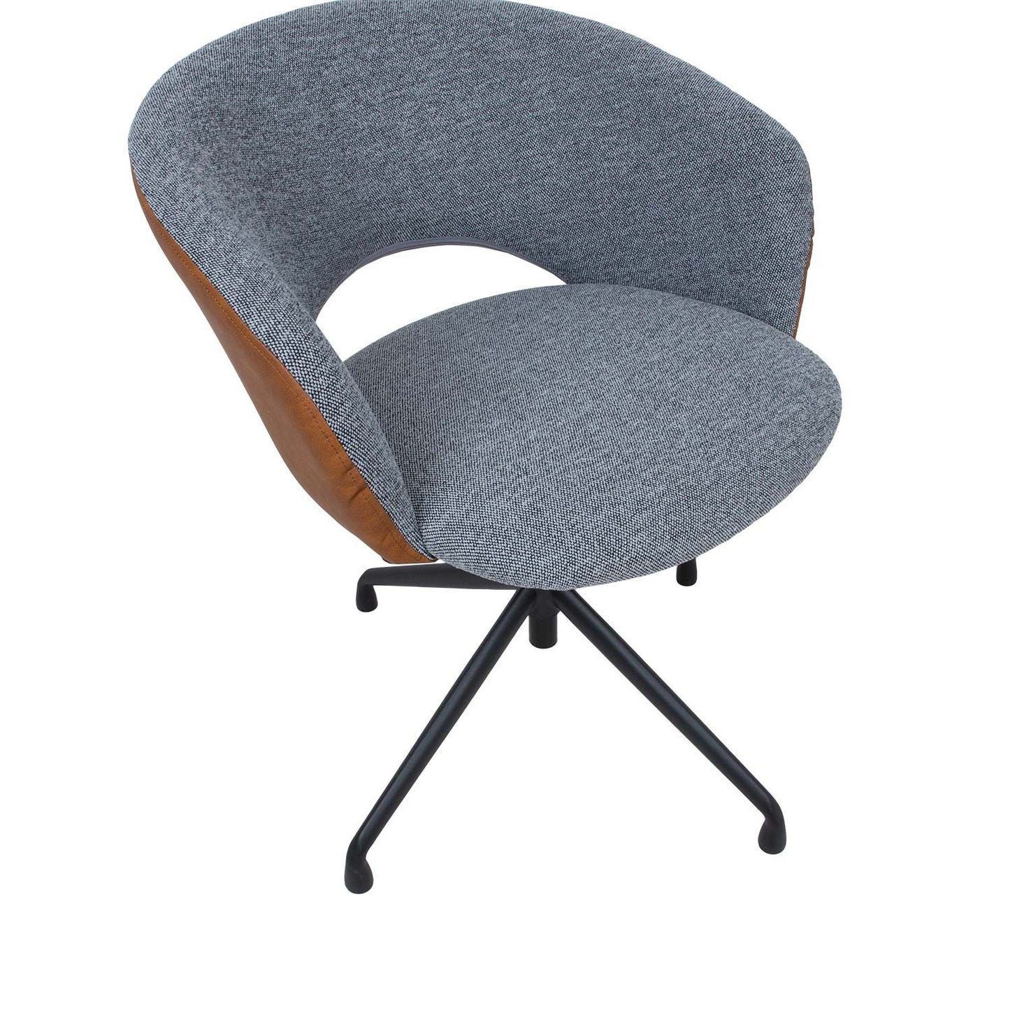 Work chair KARINA without wheels, grey/light brown 