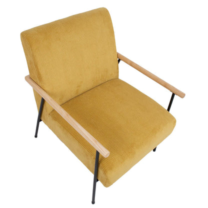 Lounge chair JADE 63x75.5xH85.5cm, yellow 