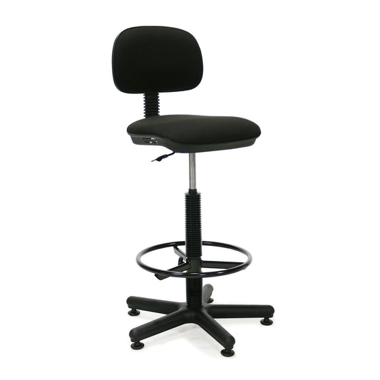 High work chair SENIOR 44x39.5-42xH87-118.5cm, seat and backrest: fabric, color: black 