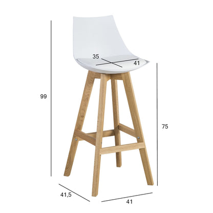 Bāra krēsls SONJA 41x41,5xH99cm, balta