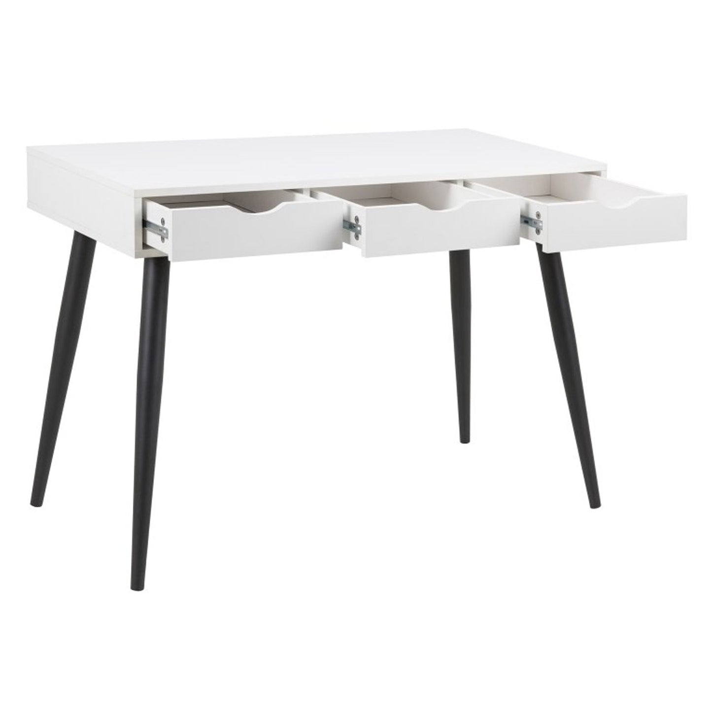 Desk NEPTUN 110x50xH77cm, white/black 