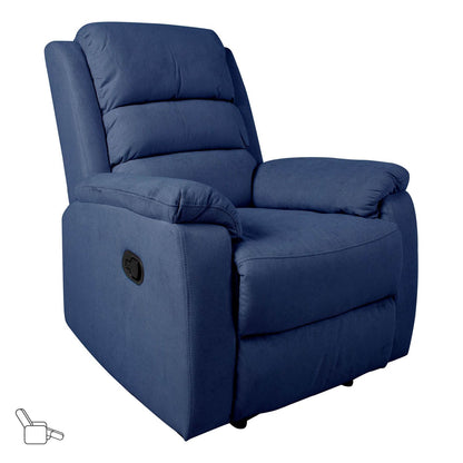 Leisure chair - recliner MANUEL, with manual mechanism, dark blue 