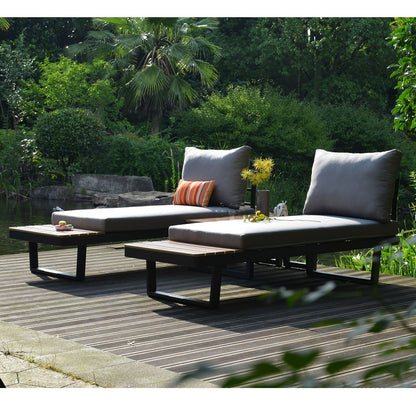 Garden furniture set MALTA modular sofa and 2 tables / Gray 