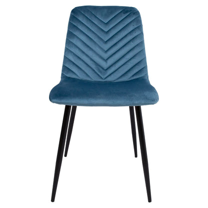 Chair BRIE, blue velvet 