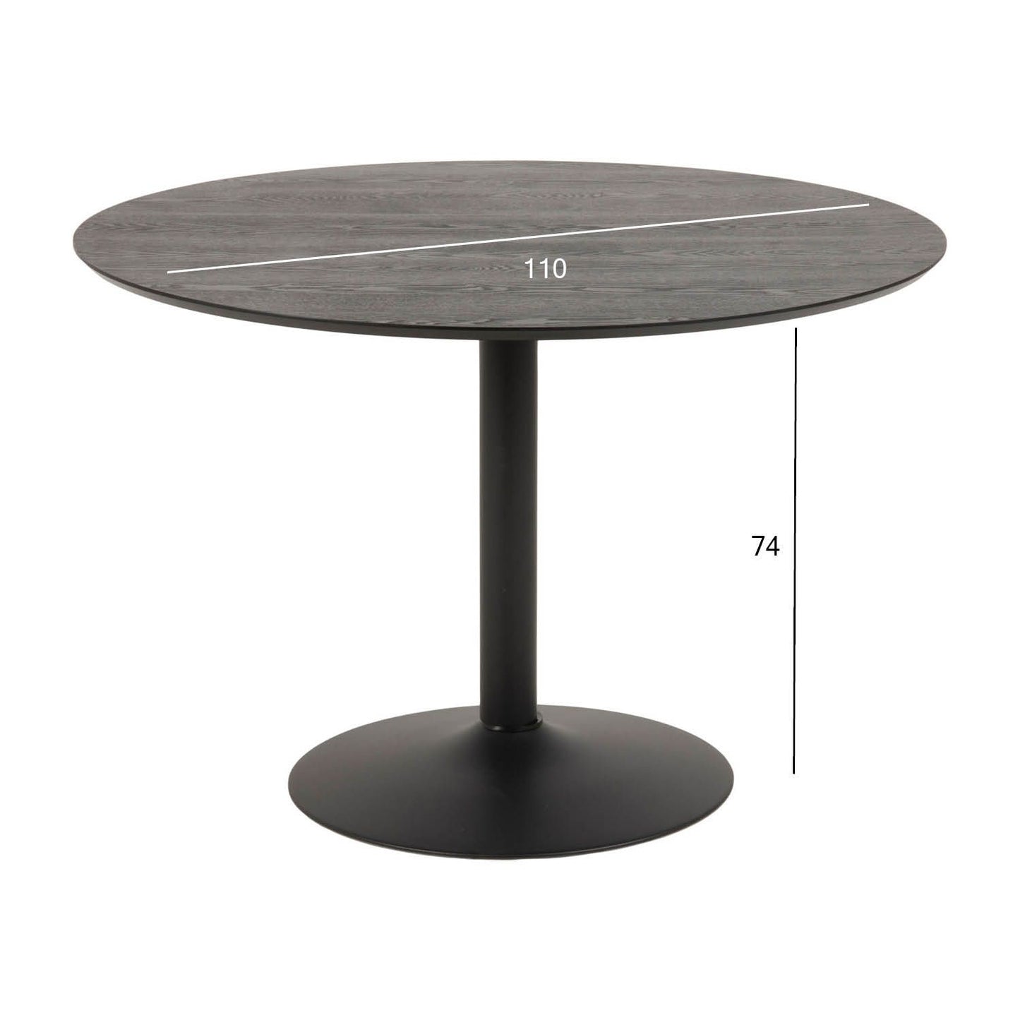 Table IBIZA D110xH74cm, black