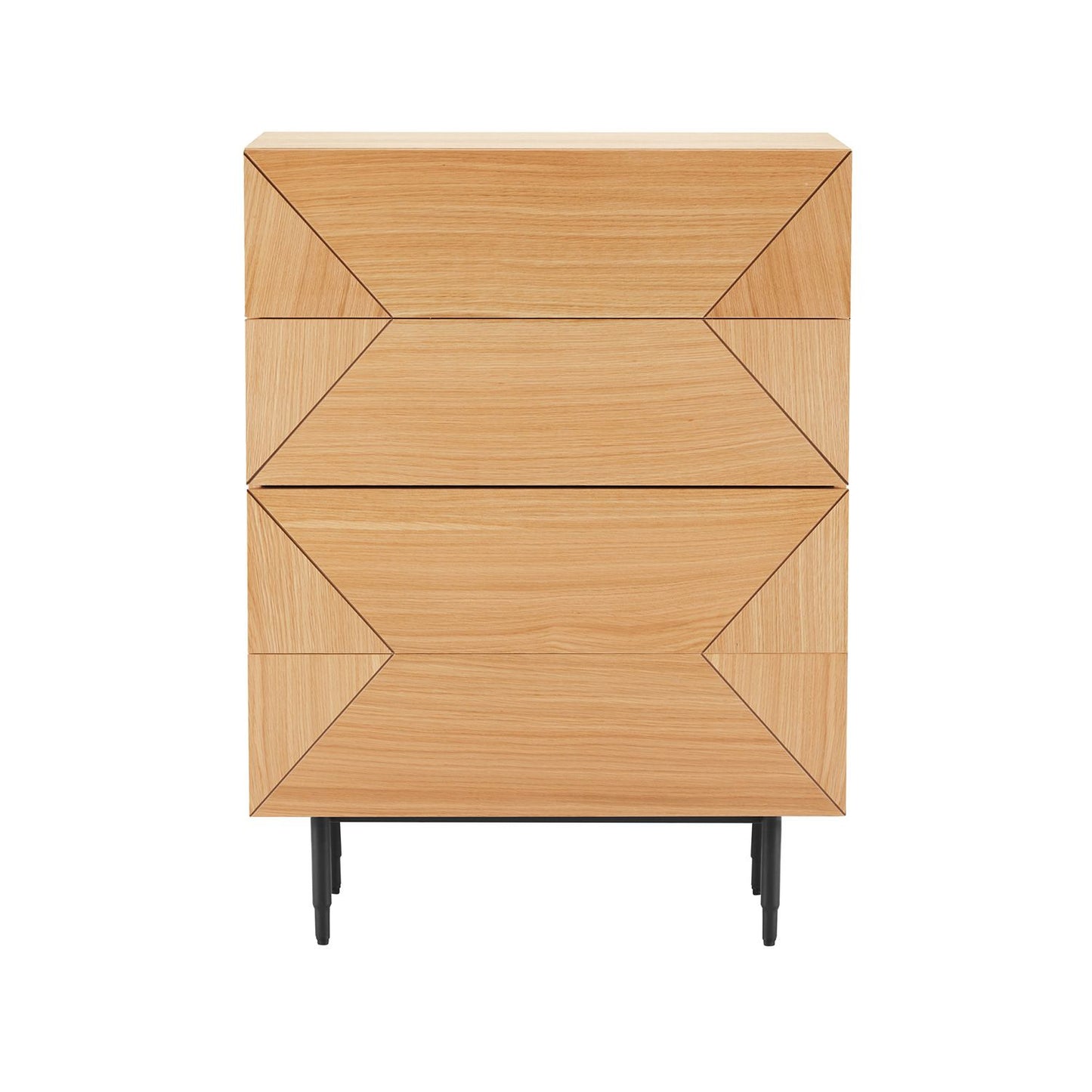 Chest of drawers NATE 75x40xH102cm, oak