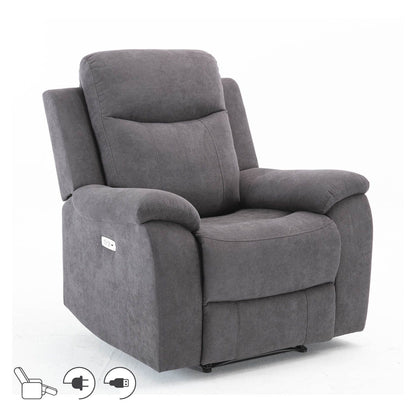 Lounge chair MILO 97x96xH103cm, with electric mechanism, gray 