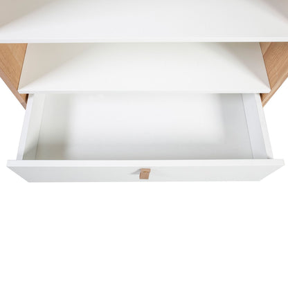 Shelf HELENA WHITE 80x40xH140cm, MDF natural/white