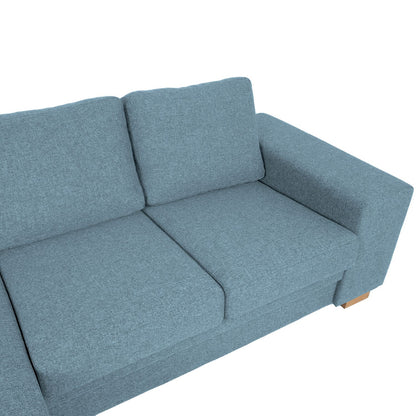 Corner sofa DAGMAR light blue