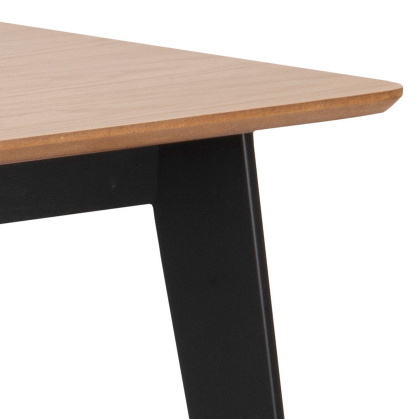 Table ROXBY 120x80xH76cm, oak/black