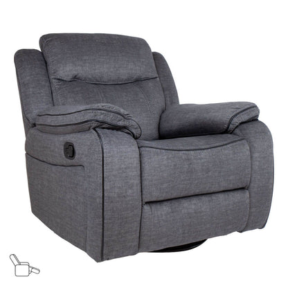 Leisure chair GENTRY with manual mechanism, gray 