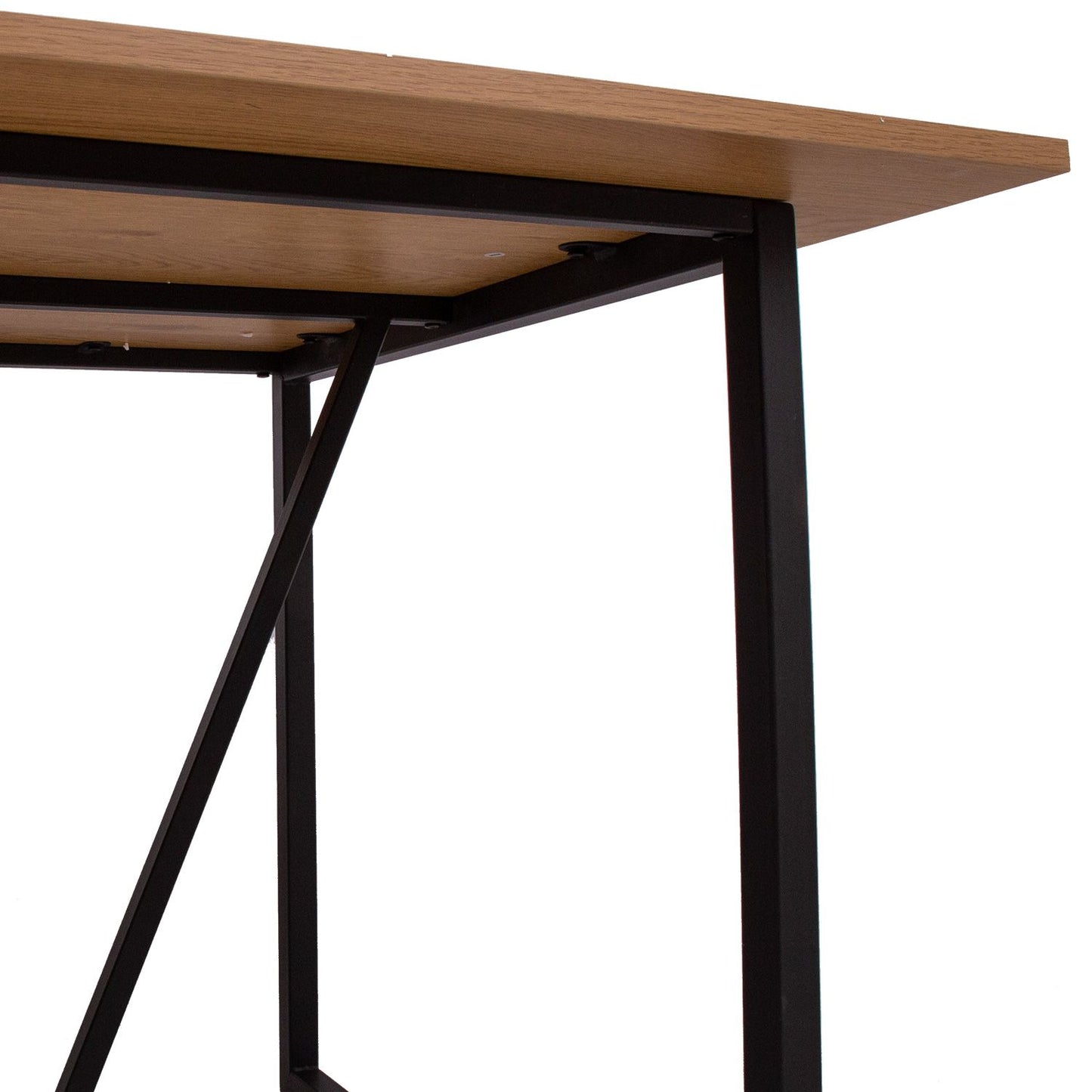 Table AMSTERDAM 160x90xH75cm, oak / black