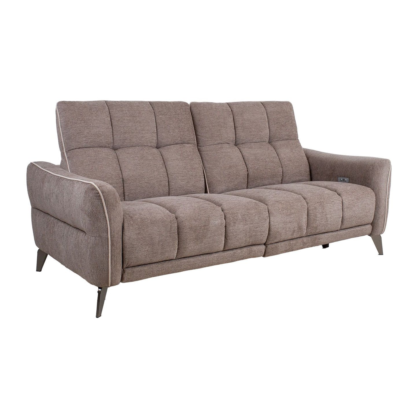 Regliner sofa CATHY 3-seater, electric, light brown