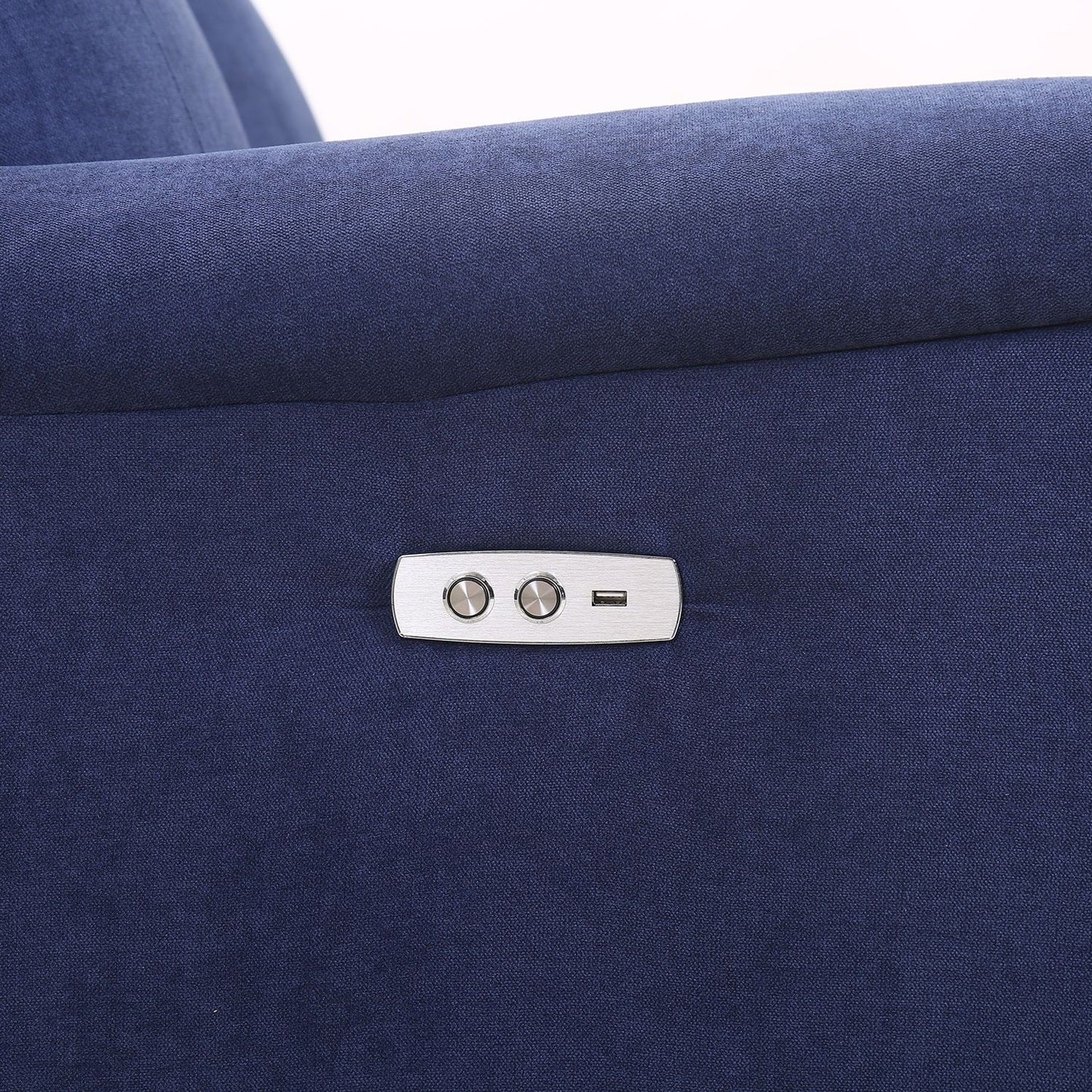 Sofa MILO 2-seater 155x96xH103cm, with electric mechanism, blue