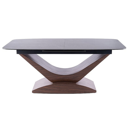 Table DOLCE CERAMIC GRAY MARBLE/WALNUT 180(240)X95