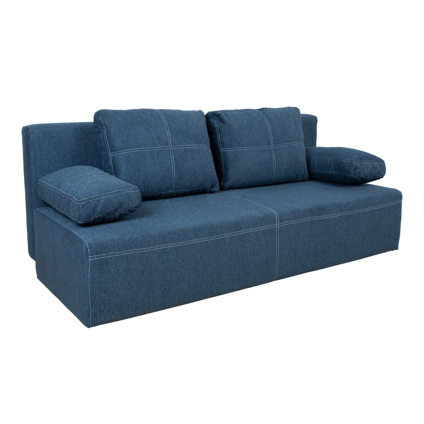 Sofa-bed MUNICH with storage box, dark blue