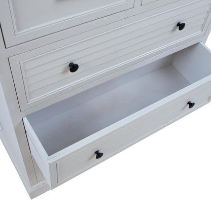 Chest of drawers MELDON 80x35xH103cm, white