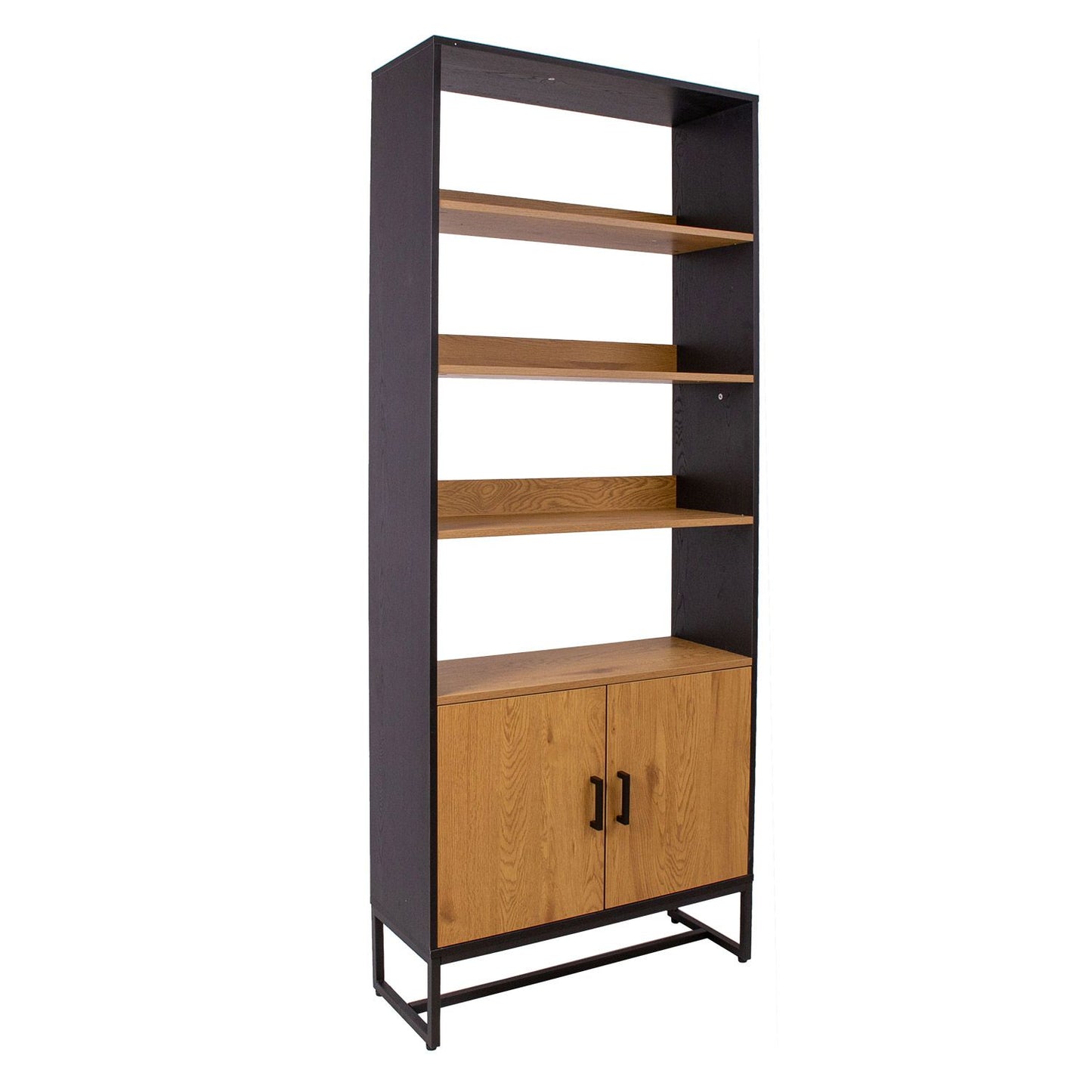 Shelf AMSTERDAM 80x30xH180cm, oak/black