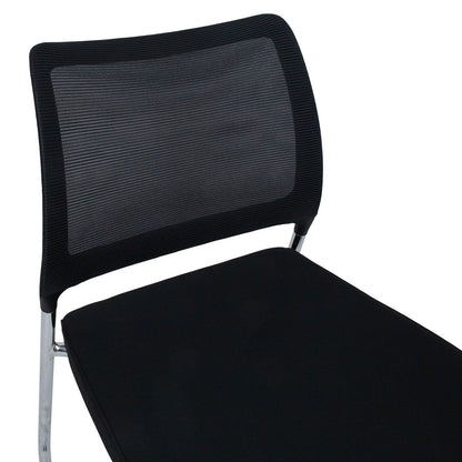 Visitor's chair VICKI with castors, black 