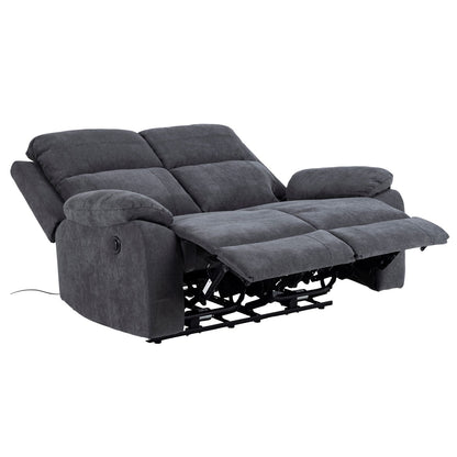 Regliner Sofa MORA 2-seater, electric, dark gray