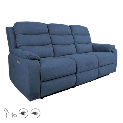 Sofa-recliner MIMI 3-seater electric, blue