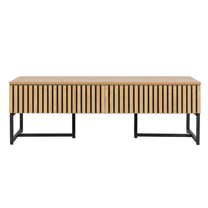 Coffee table HAMPTON 120x60xH40cm, melamine with oak decor