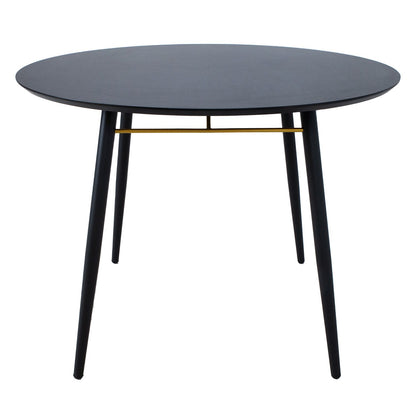 Table LUXEMBOURG D100xH75cm, black / copper Ø100 