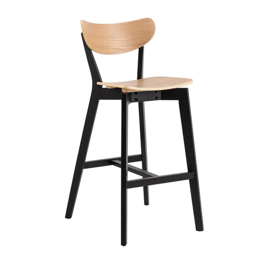 Bar stool ROXBY oak/black 