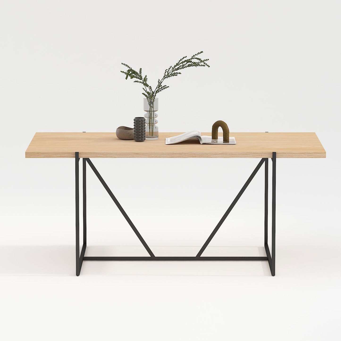 Table CINDY 180x90xH75cm, melamine oak