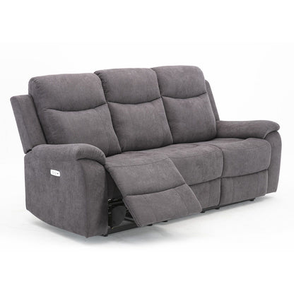 Sofa MILO 3-seater 209x96xH103cm, with electric mechanism, gray