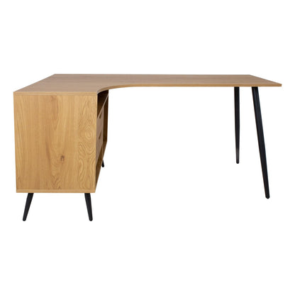 Desk GEORGIA 145x80xH75cm, melamine with oak decor 