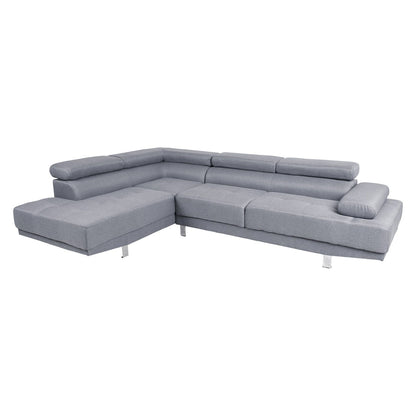 Corner sofa GALVIN LC light gray