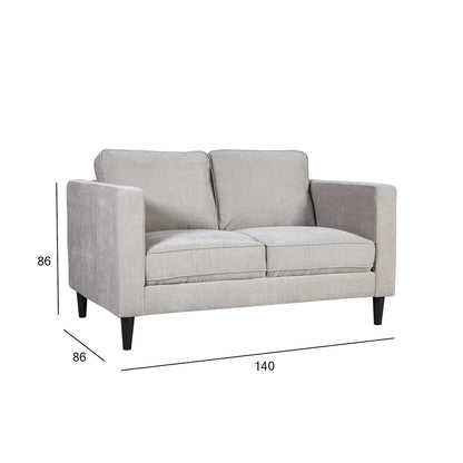 Sofa SPENCER 2-seater, 140x82xH84cm, light gray