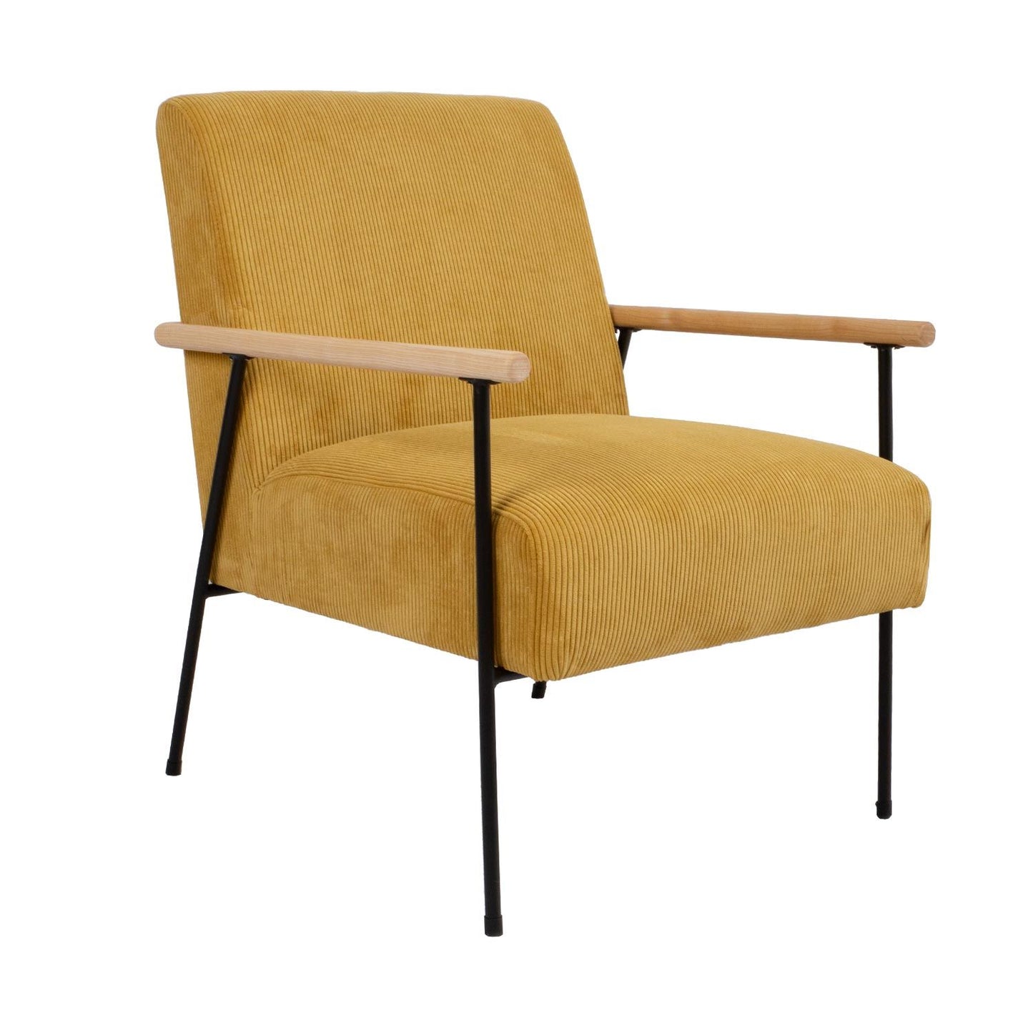 Lounge chair JADE 63x75.5xH85.5cm, yellow 