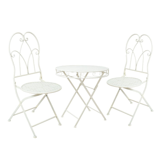 Balcony set SUNDY table and 2 chairs / Antique white 