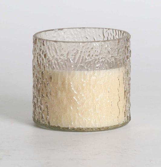 Aromatic candle glass NATURE GREEN H9cm, French Pear &amp; Freesia 