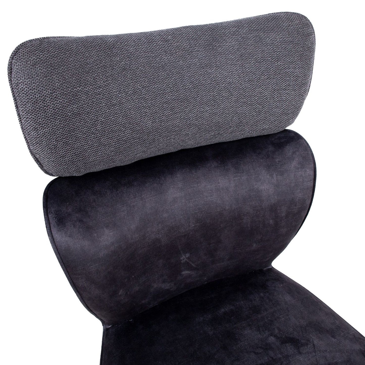 Chair EDDY, dark gray velvet 