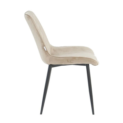 Armchair Lugano, Beige Velvet 