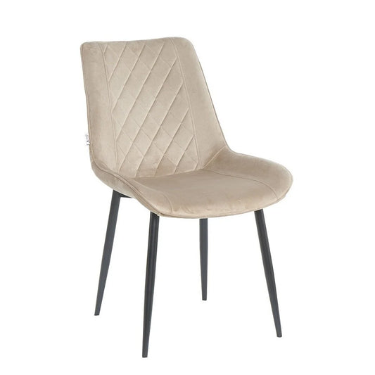 Armchair Lugano, Beige Velvet 