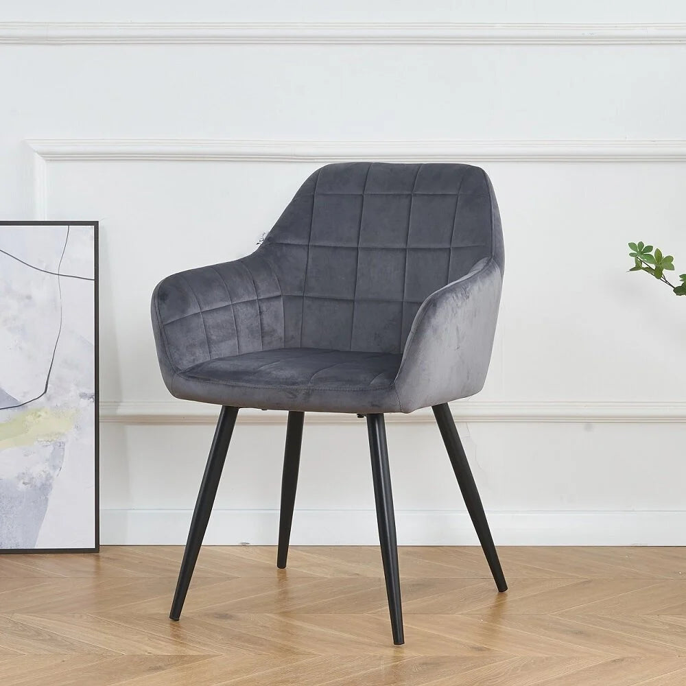 Como chair, Gray Velvet 