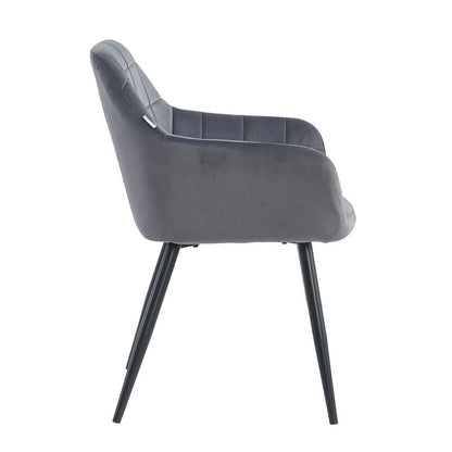 Como chair, Gray Velvet 