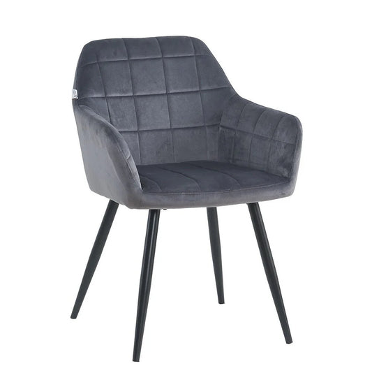 Como chair, Gray Velvet 