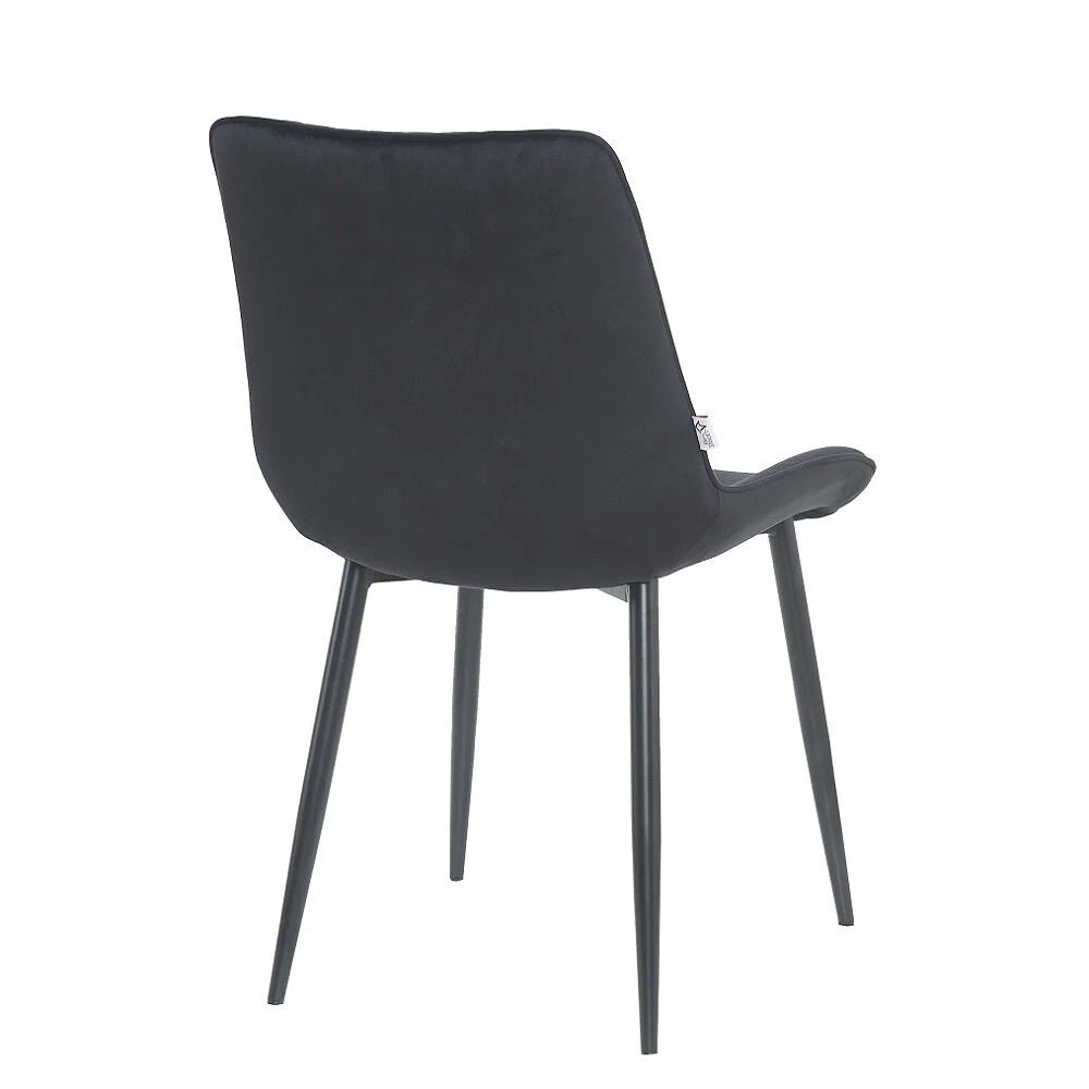 Armchair Lugano, Black Velvet 