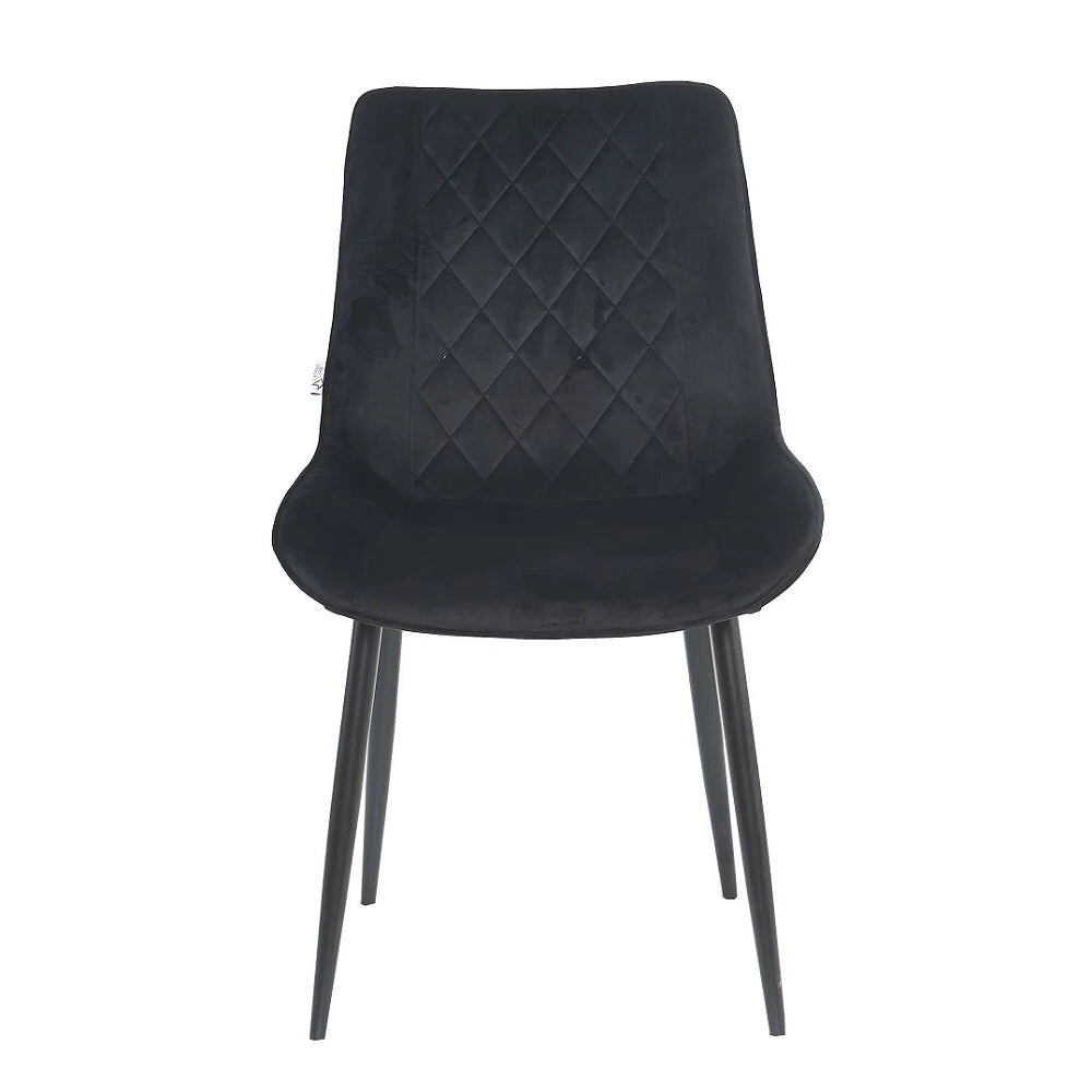 Armchair Lugano, Black Velvet 