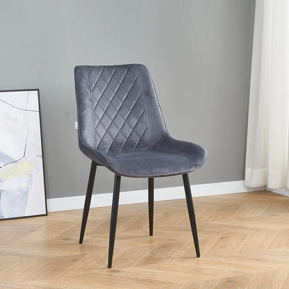 Chair Lugano, Gray Velvet 