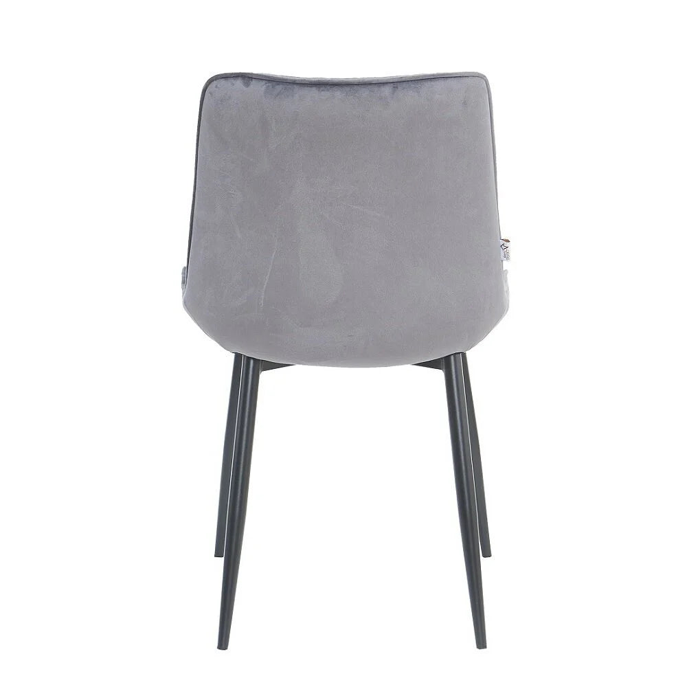 Chair Lugano, Gray Velvet 