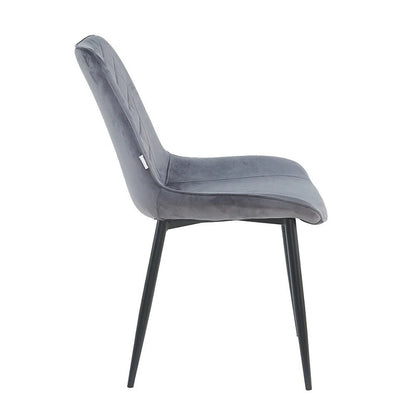 Chair Lugano, Gray Velvet 