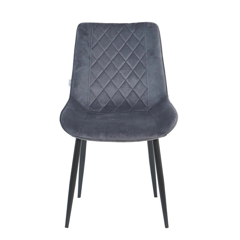 Chair Lugano, Gray Velvet 